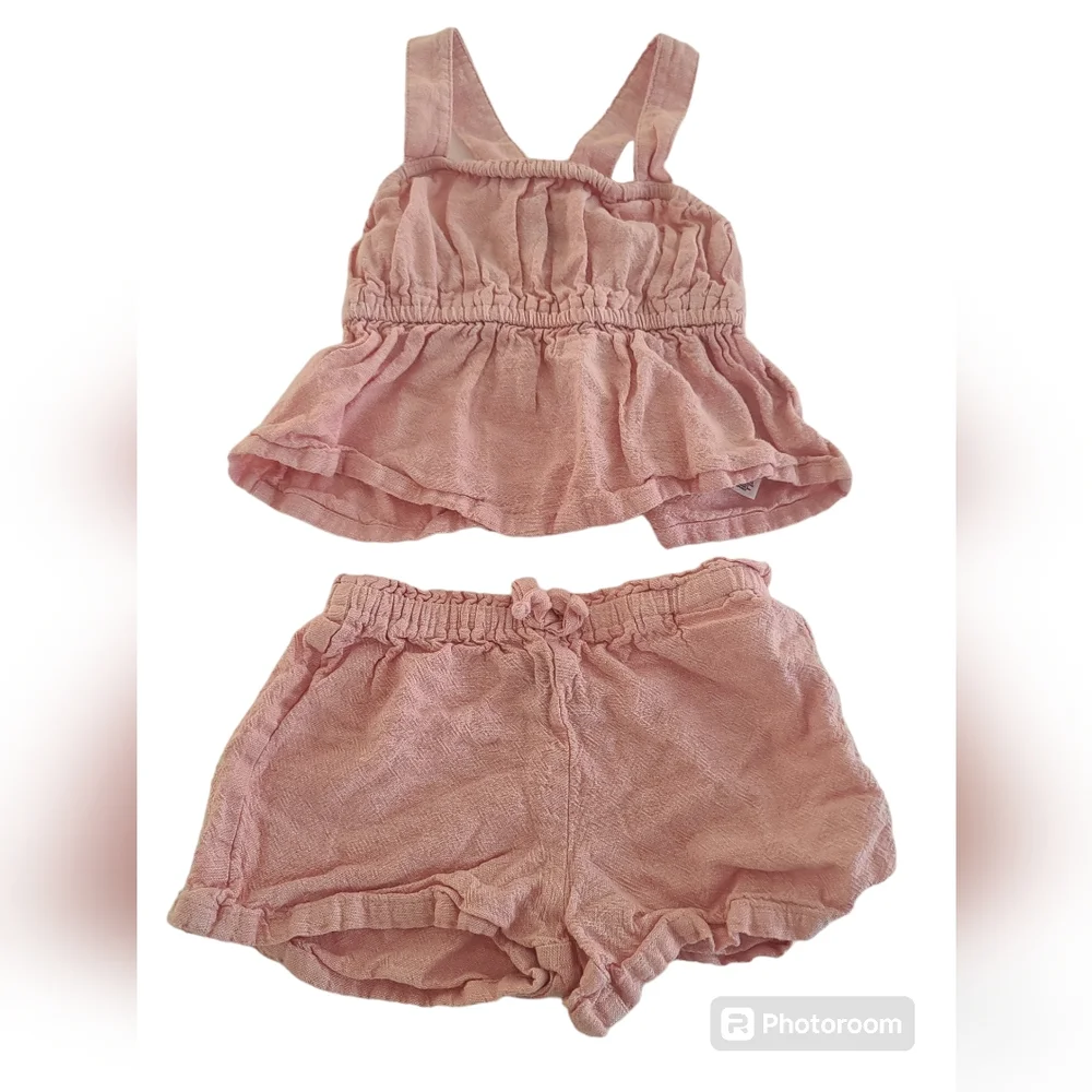 Old Navy Toddler Girl Set Top and Shorts Pink Size 2T